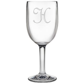 Monogrammed Acrylic Wine Glasses (set Of 4)