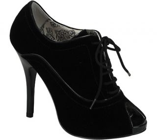 Womens Bordello Wink 01   Black Velvet Boots