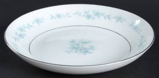 Mikasa Delphina Coupe Soup Bowl, Fine China Dinnerware   Blue Flowers        Whi