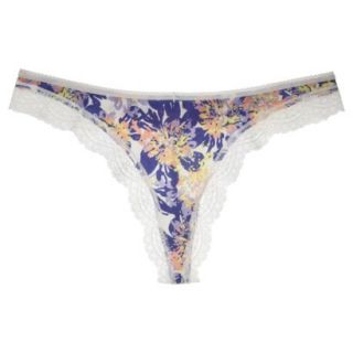 Gilligan & OMalley Womens Modal With Lace Thong   Violet Storm M