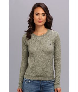 Volcom Up In The Nub Crew Womens Long Sleeve Pullover (Green)