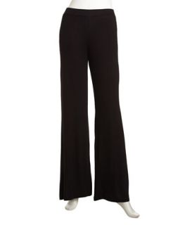 Wide Relaxed Stretch Pants, Blackbird