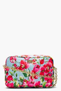 Dolce And Gabbana Pink Floral Print Shoulder Bag