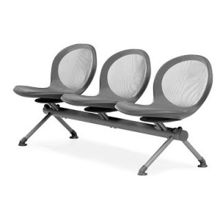 OFM Net Series Mesh Three Chair Beam Seating NB 3 Color Gray
