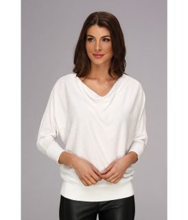 MICHAEL Michael Kors Cowl Neck Zip Shoulder Sweater Womens Sweater (White)