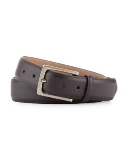 Burnished Leather Harness Belt, Brown