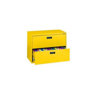 Sandusky 400 Series Lateral File Cabinet E202L Finish Yellow