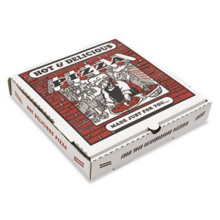 Pizza Box Takeout Container, 12in Pizza, White, 12w X 12d X 2 1/2h