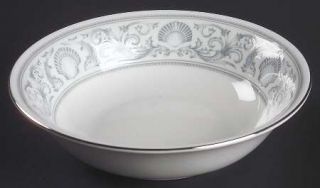 Wedgwood White Dolphins Coupe Cereal Bowl, Fine China Dinnerware   Gray Dolphins