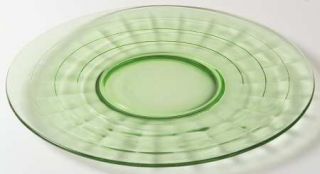 Anchor Hocking Block Optic Green Sandwich Plate   Green, Depression Glass