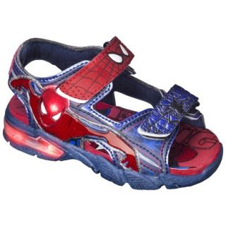 Toddler Boys Spiderman Light Up Footbed Sandals   Blue/Red 9