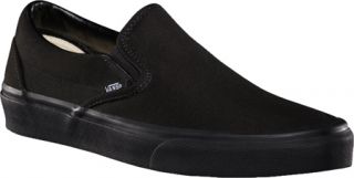 Boys Vans Classic Slip On   Black/Black Canvas Shoes