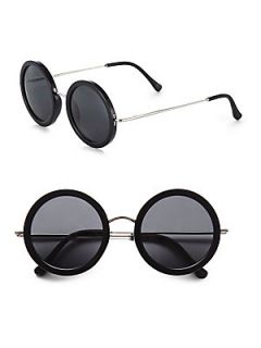 The Row Round Plastic Sunglasses   Black