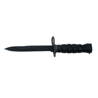 Ontario Knife Co M7 b Bayonet And Scabbard (BlackBlade materials 1080 Carbon SteelHandle materials Modified KratonMolded handleZinc phosphate finishMolded plastic sheath with tension clipFits M16, M4 and AR 15Overall length 11.75 Blade thickness .1875