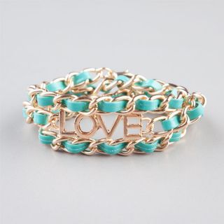 Love Chain Wrap Bracelet Mint One Size For Women 220093523
