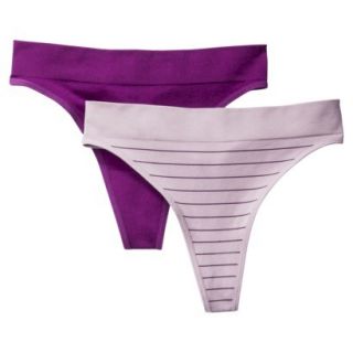 Gilligan & OMalley Womens 2 Pack Seamless Thong   Haywire Purple XXL