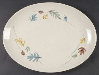 Franciscan Autumn 13 Oval Serving Platter, Fine China Dinnerware   Fall Colored