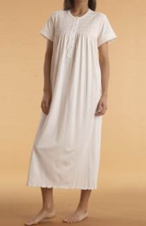 P Jamas Ines Ines Smocked Short Sleeve Nightgown