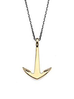 Miansai Sterling Silver & Gold Anchor Necklace   Gold