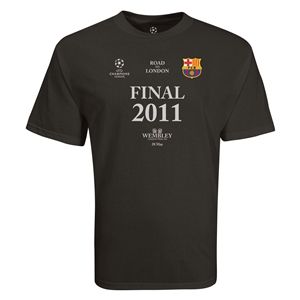 Euro 2012   Barcelona 2011 Champions League Final T Shirt (Black)