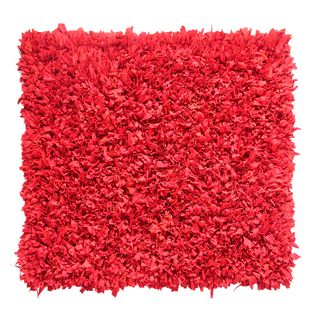 Jersey Shag Red Rug (5 X 8)