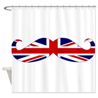  British mustache Shower Curtain  Use code FREECART at Checkout