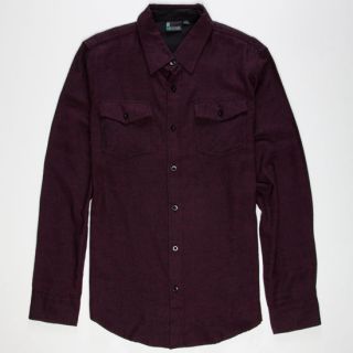 Camden Mens Flannel Shirt Burgundy In Sizes Medium, X Large, Large,