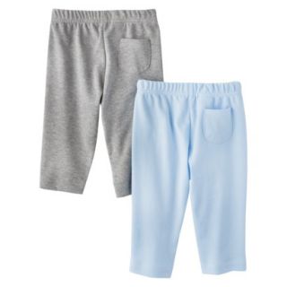 Circo Newborn Boys 2 Pack Pants   Light Blue/Grey Preemie
