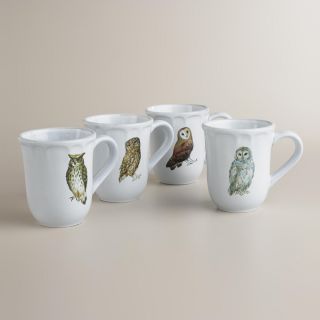 Woodland Owl Mugs, Set of 4   World Market