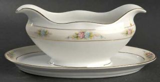 Royal Bayreuth Chicago Gravy Boat with Attached Underplate, Fine China Dinnerwar