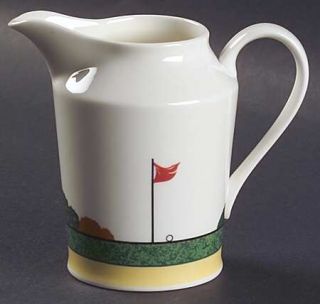 Christopher Stuart Fairway Creamer, Fine China Dinnerware   Golf Flags, House, B