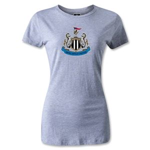 hidden Newcastle United Crest Womens T Shirt (Gray)