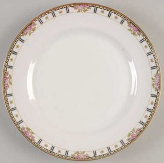 Cleveland (USA) Bridal Luncheon Plate, Fine China Dinnerware   Pink Roses, Black