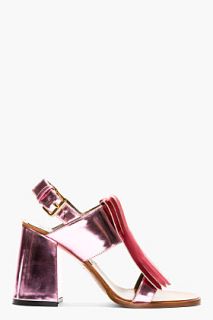 Marni Edition Pink Patent Leather Heeled Sandals