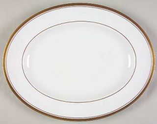 Coalport Connoisseur 14 Oval Serving Platter, Fine China Dinnerware   Gold Trim