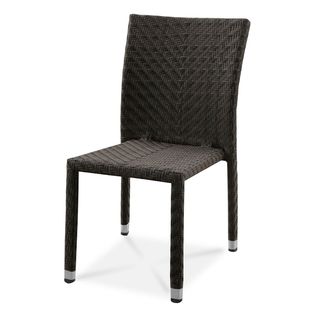 Miami Indoor/outdoor Resin Wicker Side Chair (EspressoMaterials Powder coated aluminum, resin wicker (HD polyethylene)Finish Espresso resin wickerWeather resistantUV protectionDimensions 35 inches high x 18 inches wide x 24 inches longWeight 9 pounds 