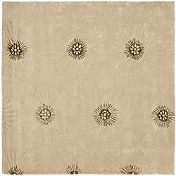 Handmade Soho Zen Beige/ Brown New Zealand Wool Rug (6 Square)