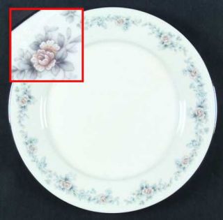 Noritake Behold Dinner Plate, Fine China Dinnerware   Tan/Blue Flowers, White Sc