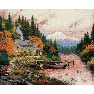 Thomas Kinkade The End Of A Perfect Day Counted Cross Stitch Kit