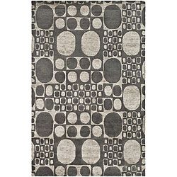 Handmade Soho Deco Stones Grey New Zealand Wool Rug (5 X 8) (GreyPattern AbstractTip We recommend the use of a non skid pad to keep the rug in place on smooth surfaces.All rug sizes are approximate. Due to the difference of monitor colors, some rug colo