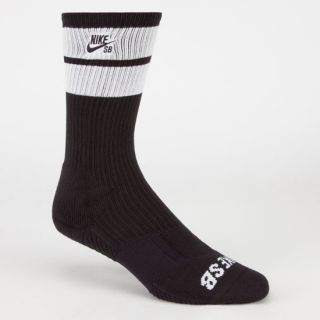 Elite Skate Mens Crew Socks Black/White One Size For Men 231506125