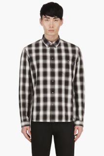 Paul Smith Jeans Black And White Check Print Shirt