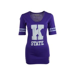 Kansas State Wildcats NCAA Womens Stripe Scoop T Shirt