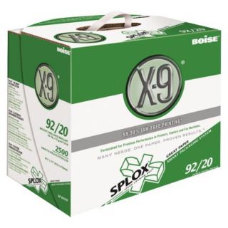Boise SPLOX X 9 Paper, 92 Brightness, 20 lb   White (2500 Per Carton)