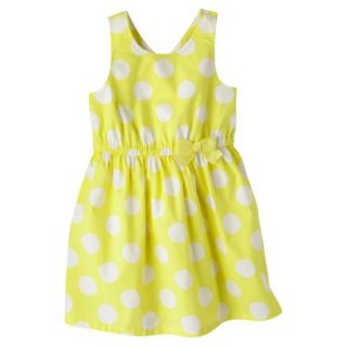 Cherokee Infant Toddler Girls Polkadot Cross Back Sundress   Yellow 4T