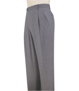 Signature Wool Pattern Pleated Front Trousers Extended Sizes JoS. A. Bank