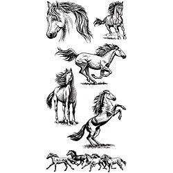 Inkadinkado 4x8 Horses Clear Stamps Sheet