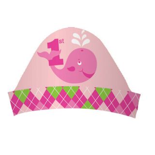 Ocean Preppy Girl 1st Birthday Party Headbands