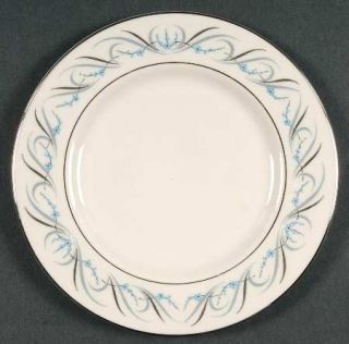 Fine Arts Waltz Of Spring (Rim) Bread & Butter Plate, Fine China Dinnerware   Bl