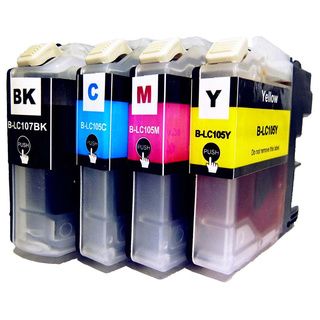 Brother Lc105 Lc107 Compatible 4 piece Ink Cartridge Set
